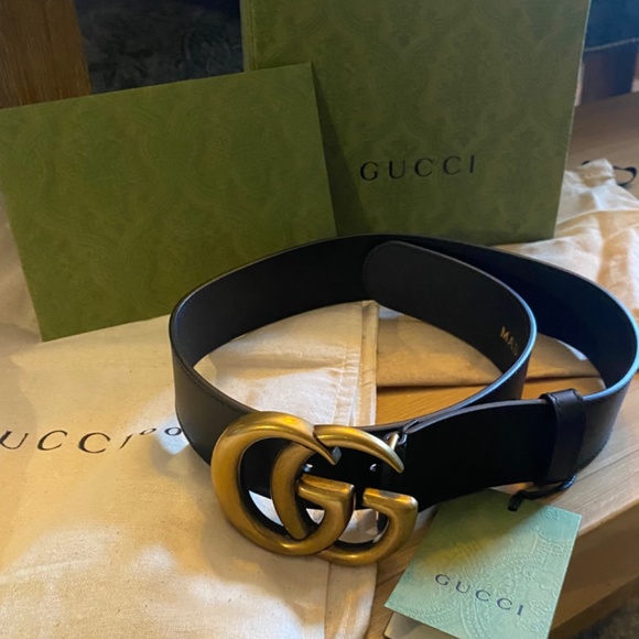 Gucci 2015 re-edition wide leather belt. - Picture 3 of 4